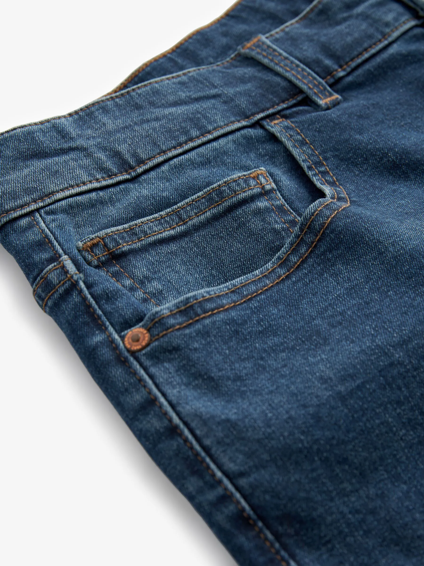 Mediumblauw - Enkele - Slim fit klassieke stretchy jeans
