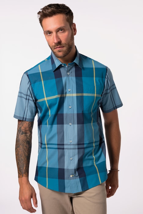 Karohemd, Halbarm, Kentkragen, Comfort Fit, bis 8 XL