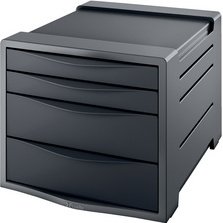 Module de classement Europost, 4 tiroirs, gris /noir