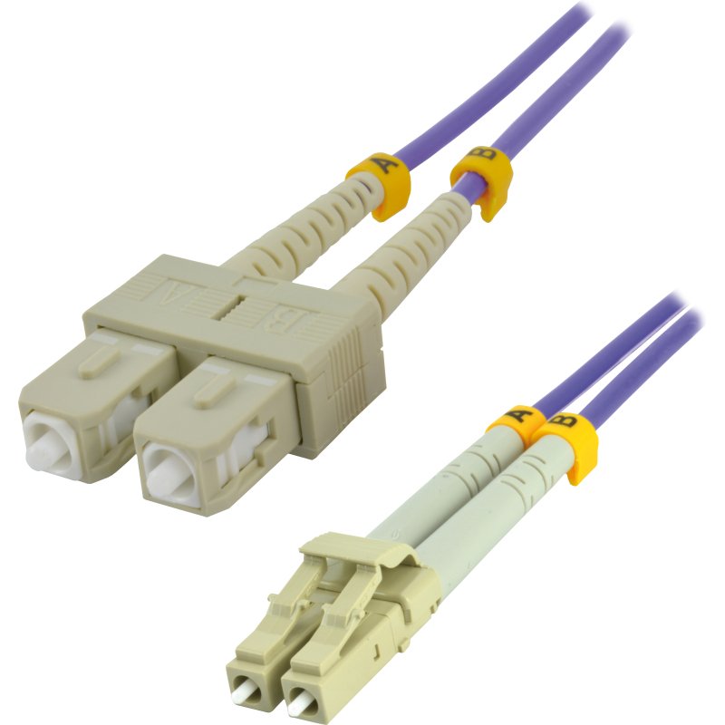 MCL 0.5M SC/LC câble InfiniBand et à fibres optiques 0,5 m Violet