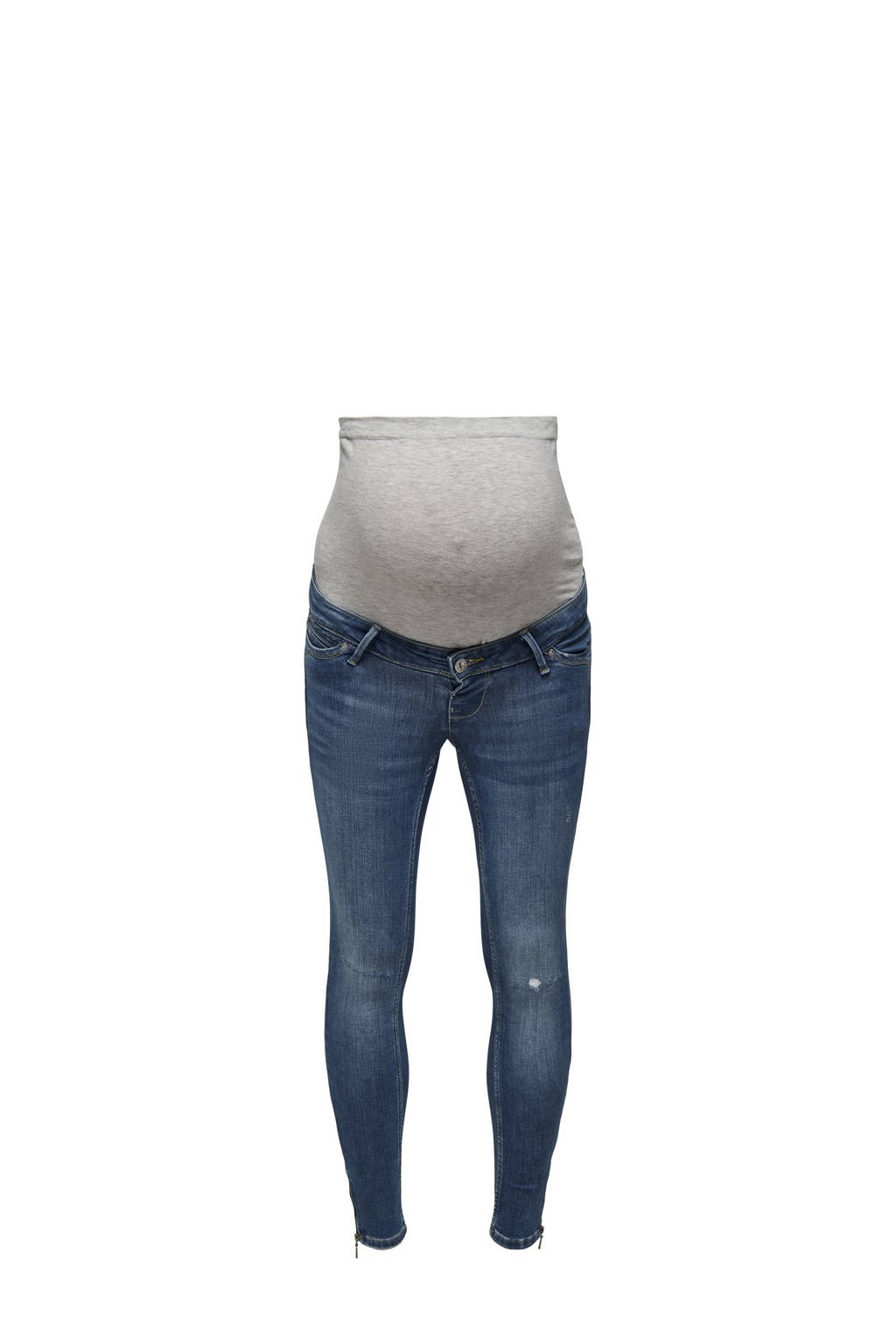 ONLY MATERNITY high zwangerschapskleding skinny jeans medium blue denim
