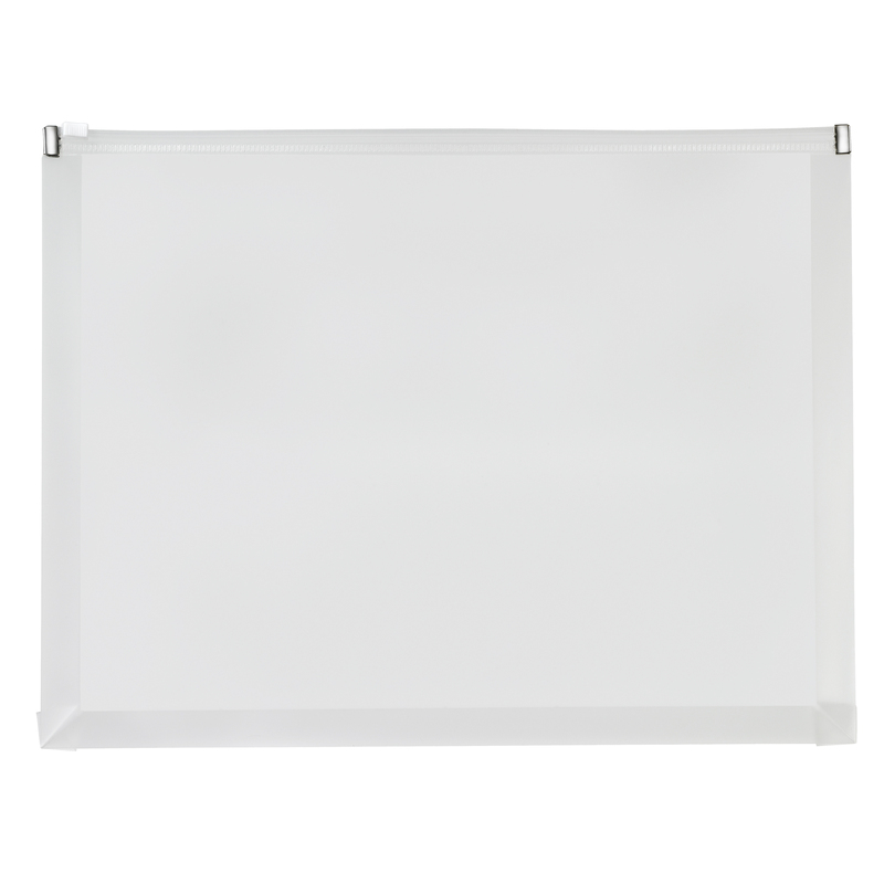Kolma Dokumententasche Easy, Zip, A4, genarbt, transparent