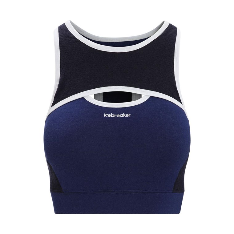 Icebreaker ZoneKnit Sports Bra Women Royal Navy/Midnight Navy