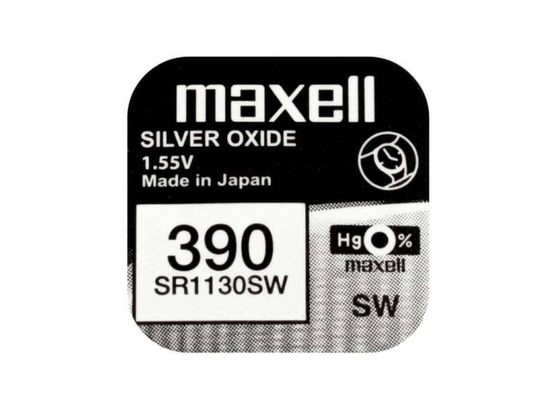 Maxell Europe LTD. Knopfzelle 390 SR1130SW , 10 Stück Typ SR1130SW (390), 1 Stück