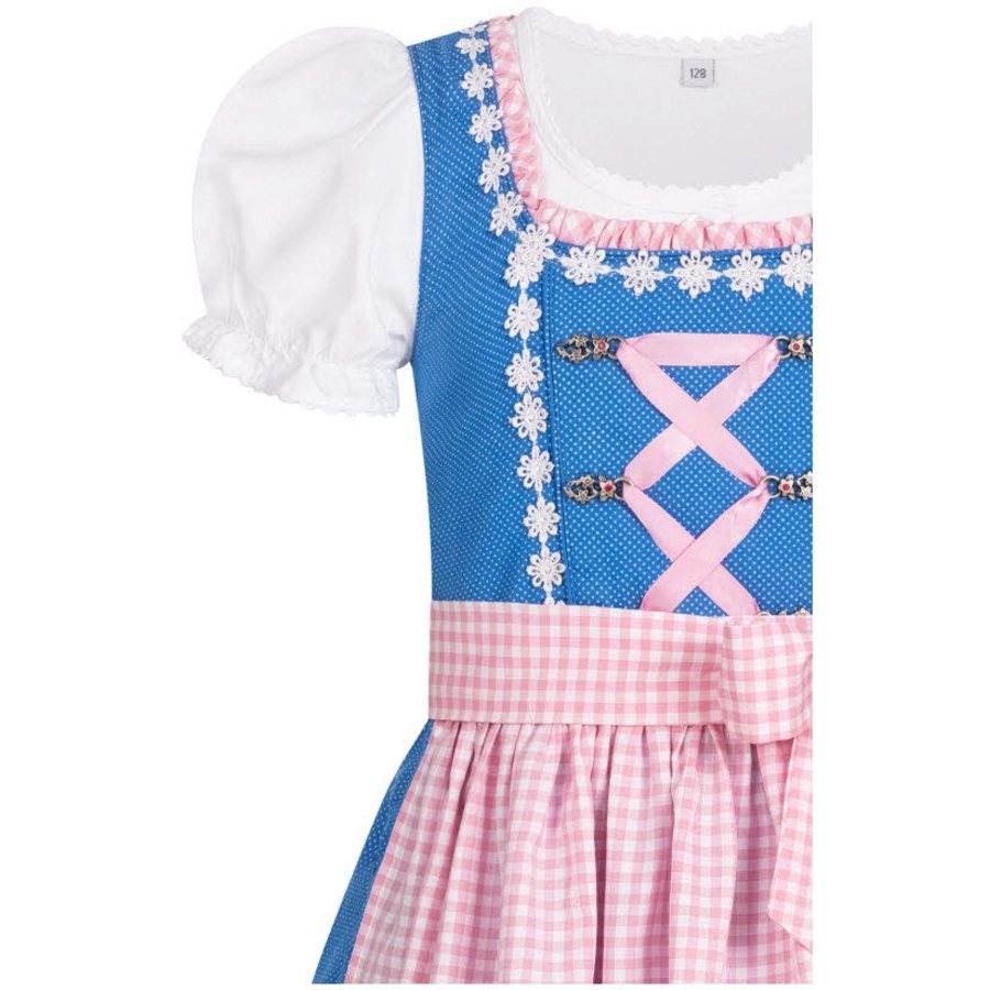 Nübler Kinderdirndl 3-teilig Lorena Blau