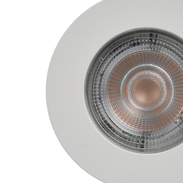 3 spots encastrables Ostwald LED intégrée blanc chaud IP20 310lm 4.5W Ø8.5xH.4.7cm blanc GoodHome