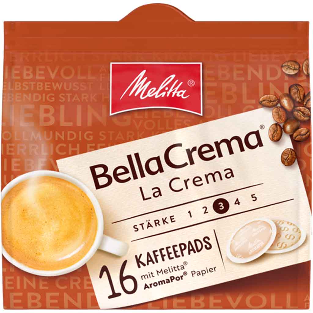 Melitta Kaffeepads Bella Crema La Crema 16er 107g MHD:23.10.25