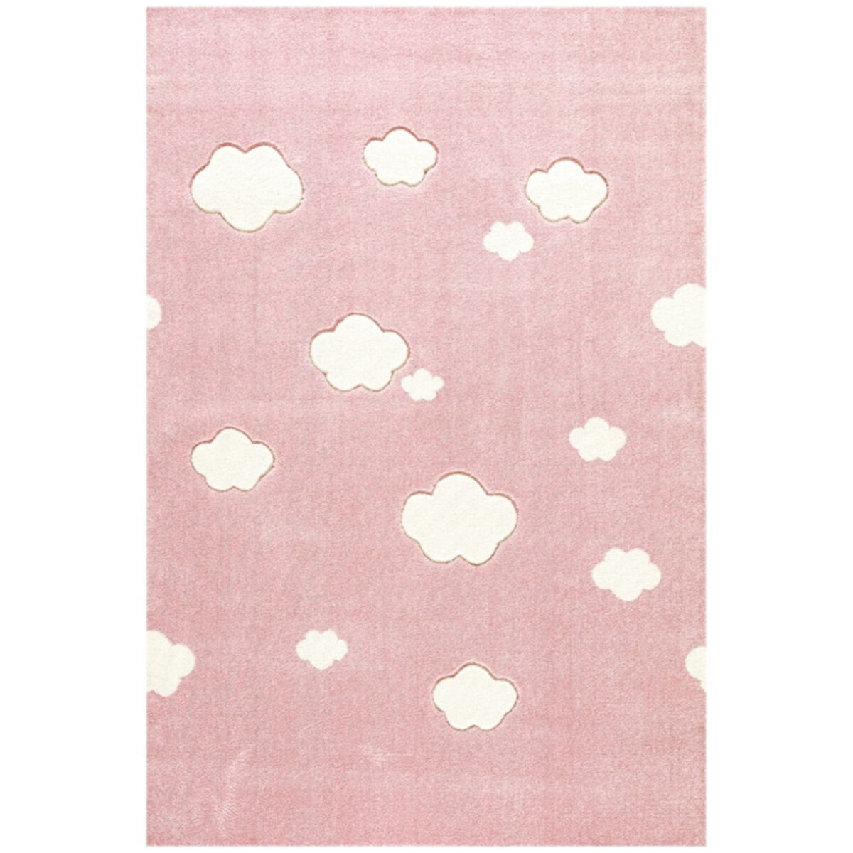 Livone Livone Kinderteppich Happy AUF WOLKE 7 rosa/weiss 120x180 cm