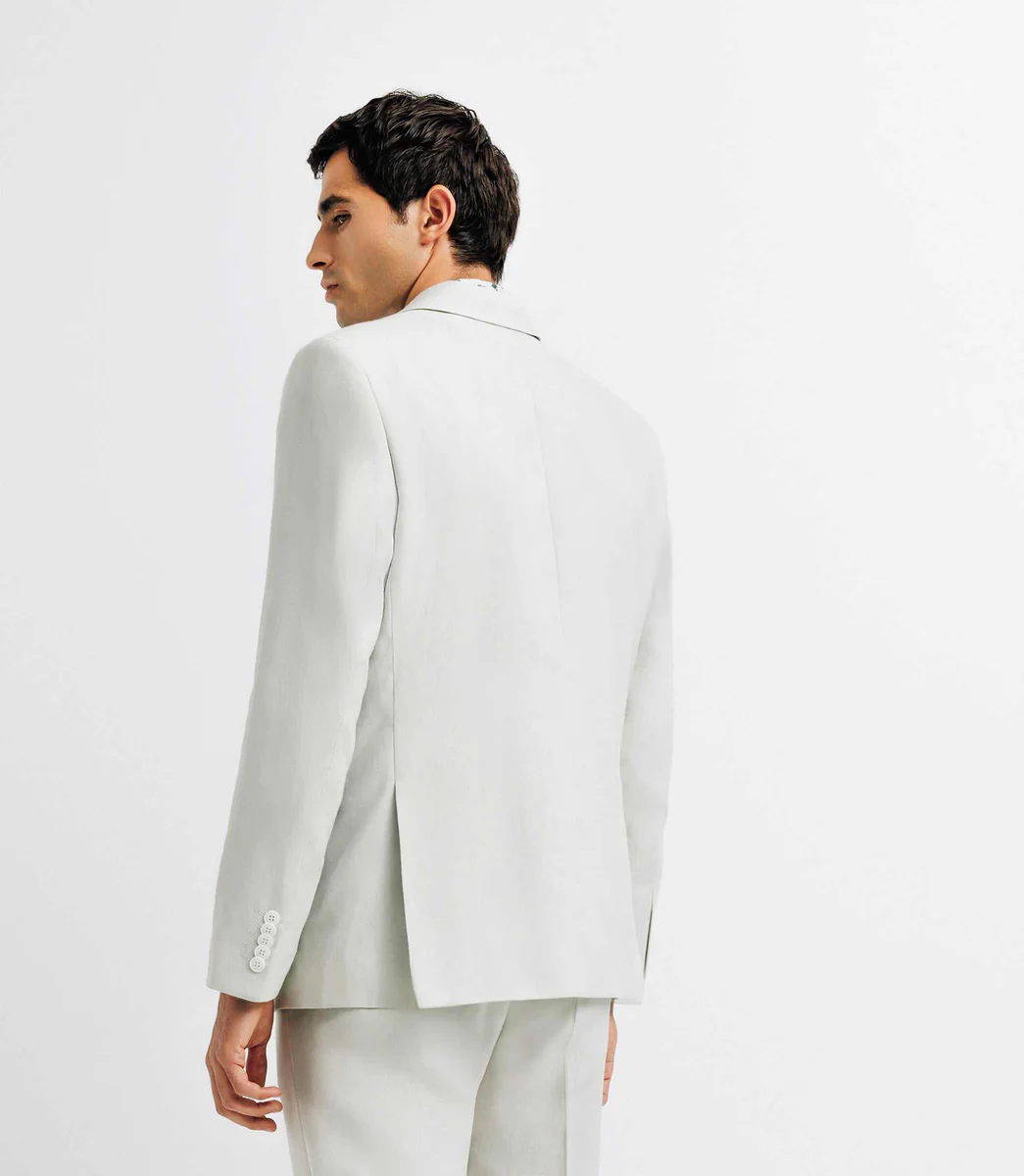Veste ville 100% lin vert eau