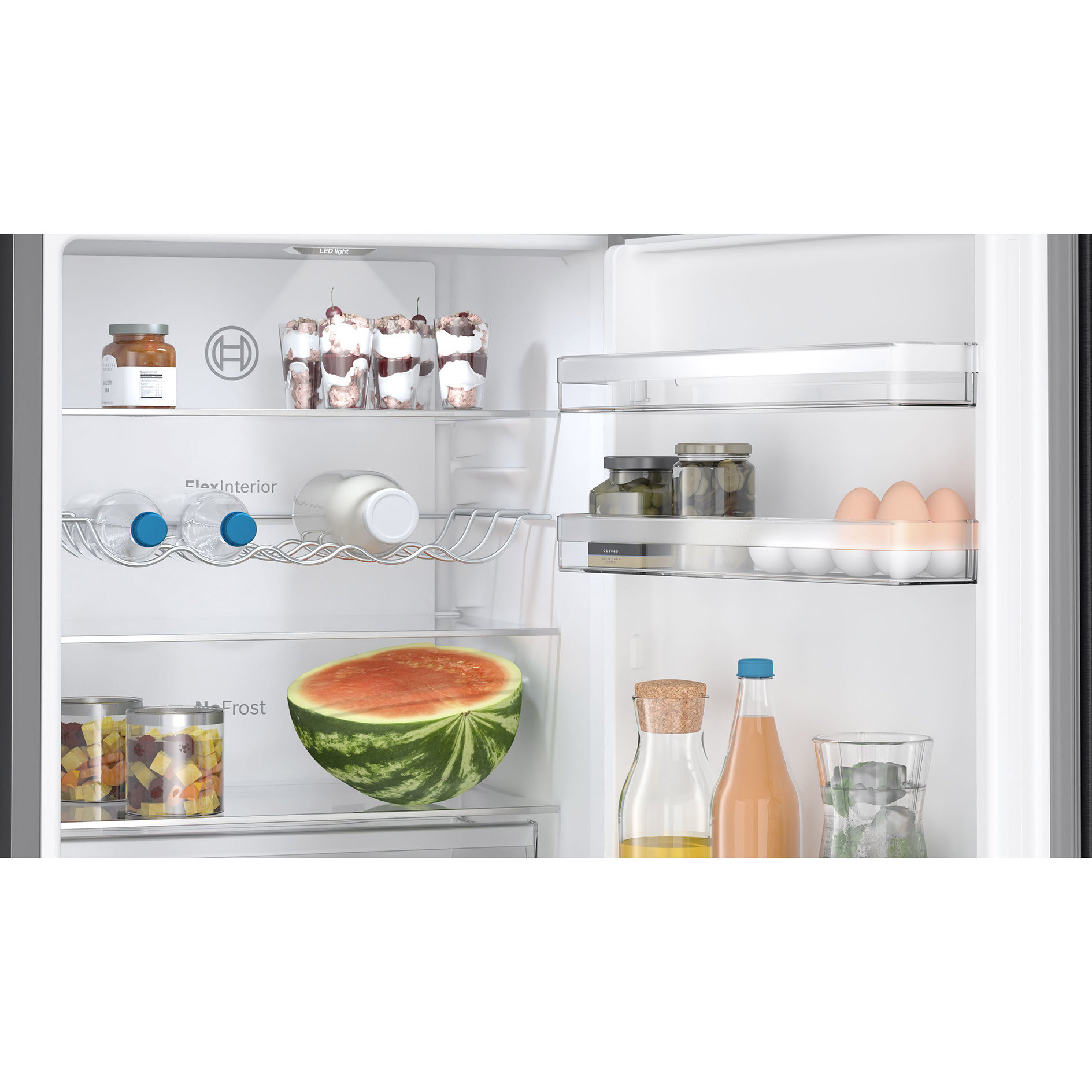 BOSCH Kühl-/Gefrierkombination KGN36VXCT - Edelstahl schwarz - C