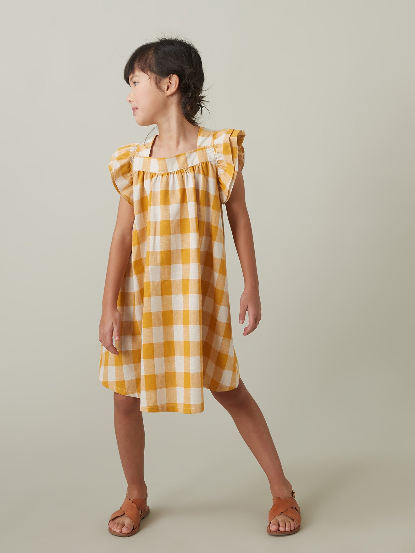 Robe vichy Fille grands carreaux