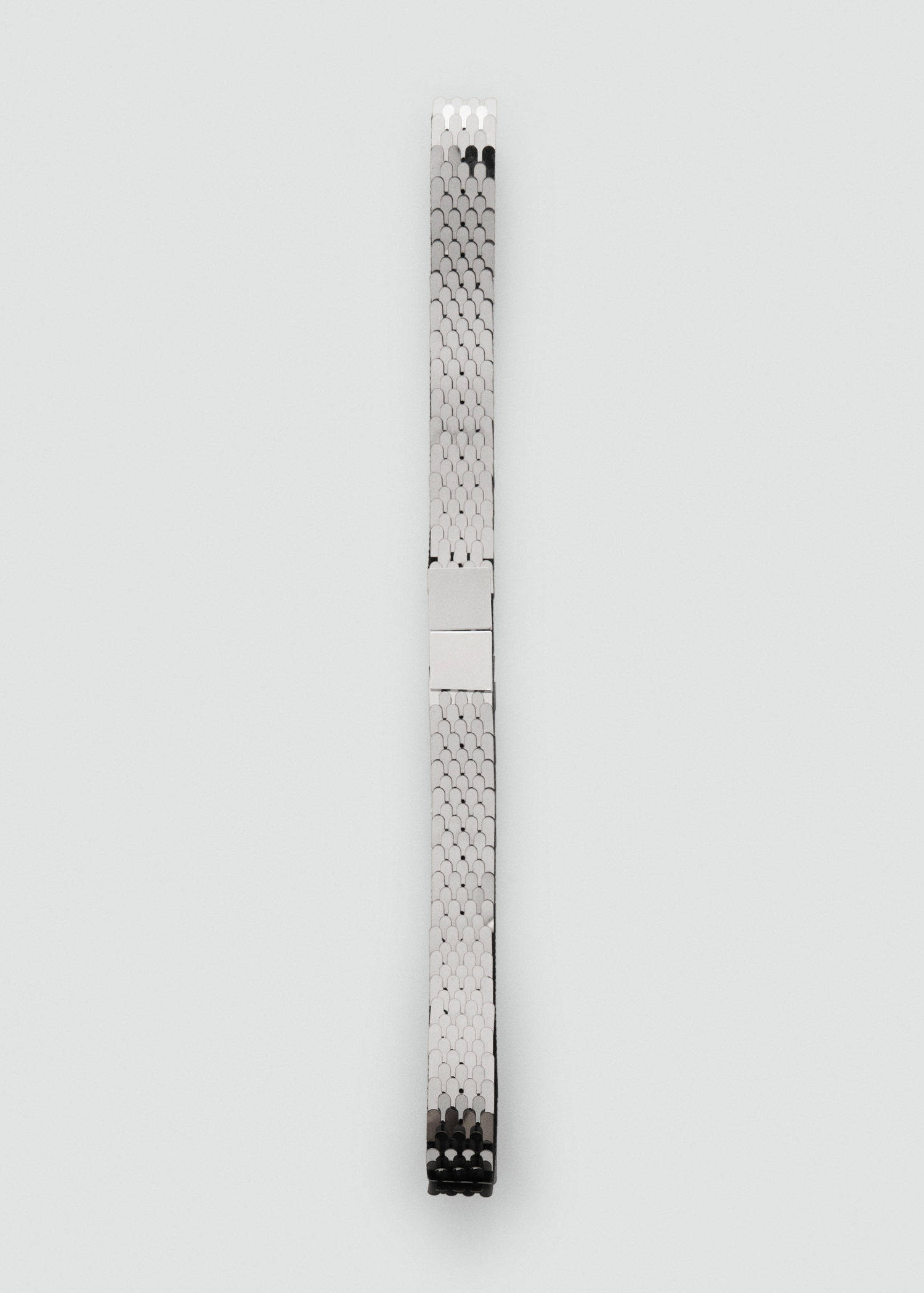 Mango metalen riem zilverkleurig