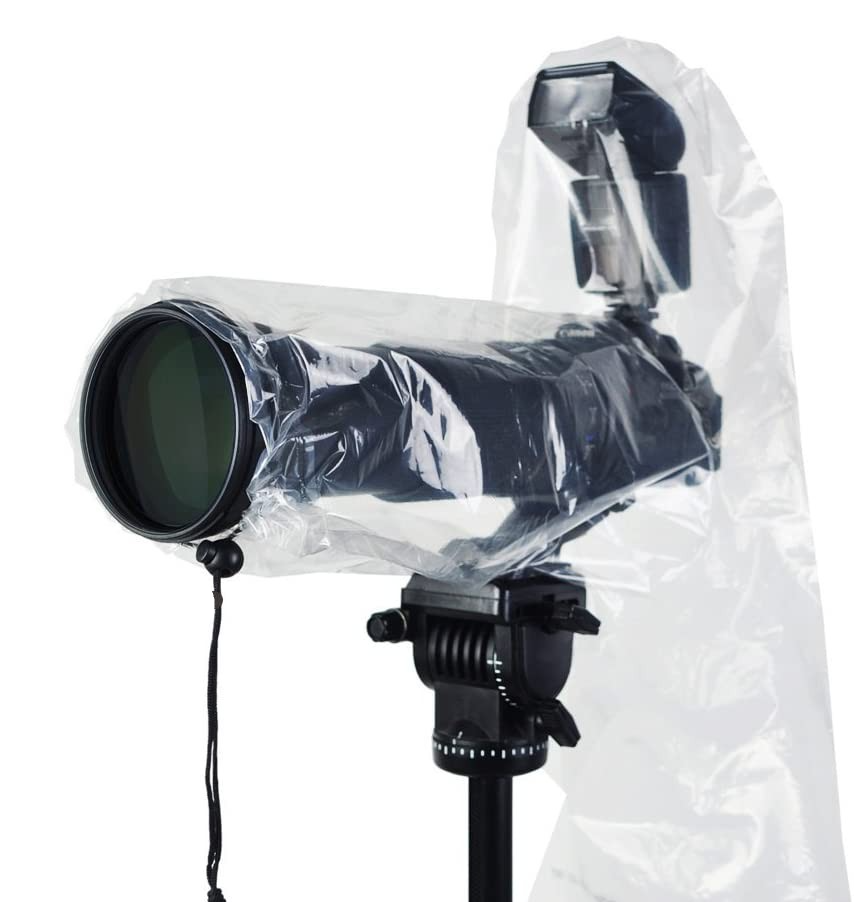 (2er Pack) DSLR Digitalkamera Regenschutz Hülle für Canon / Nikon / Sony Kamera (Bis zu 45cm) - Transparent