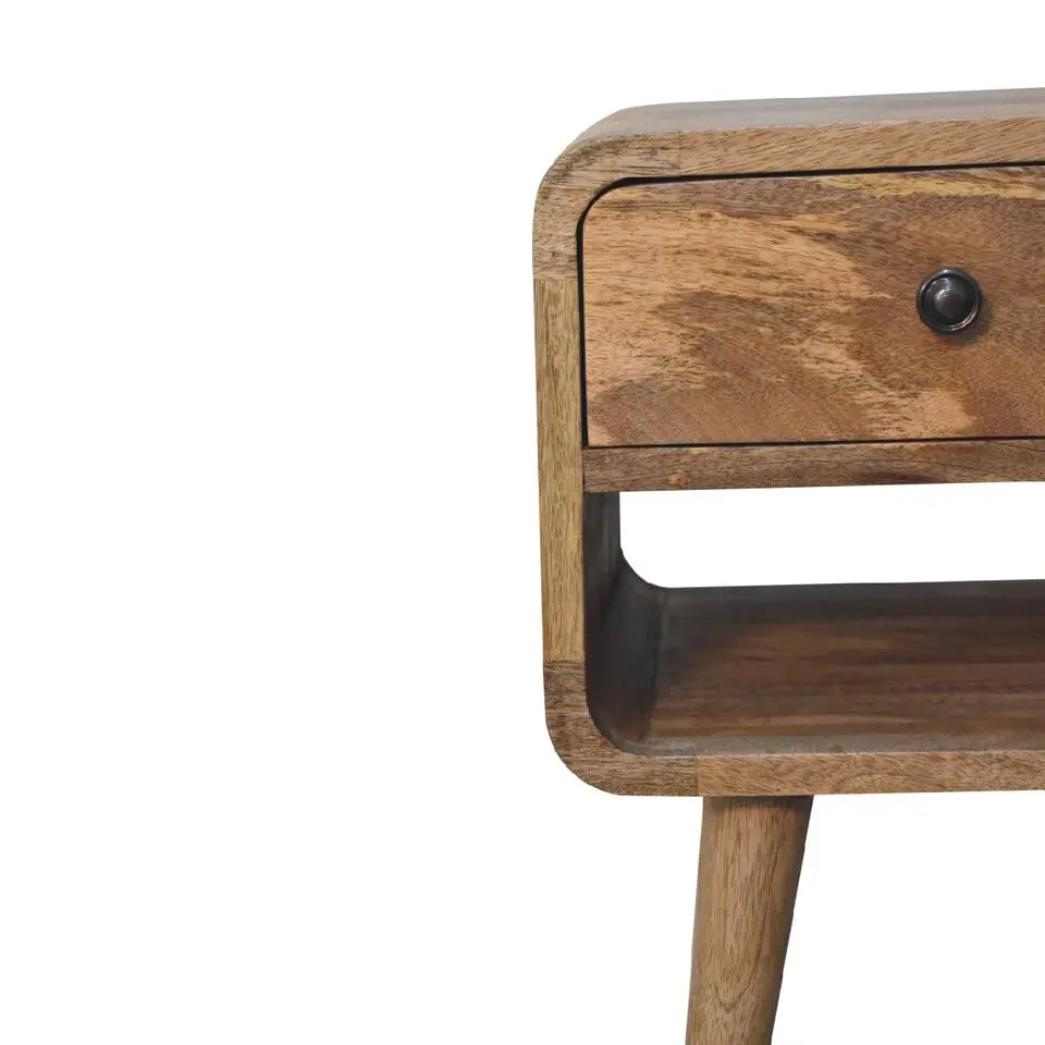 Artisan Furniture Massief Houten Eiken Curve Nachtkastje