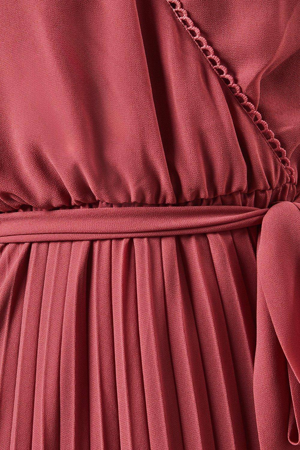Oasis Robe Midi Plissée à Manches Kimono Petite Occasion