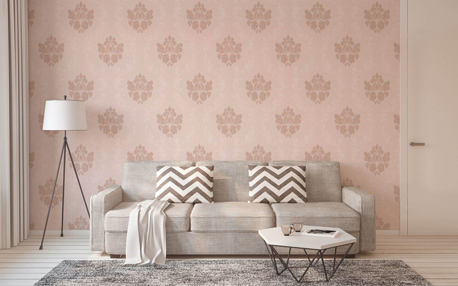 Vliestapete NEW ELEGANCE - rosa - 10 Meter