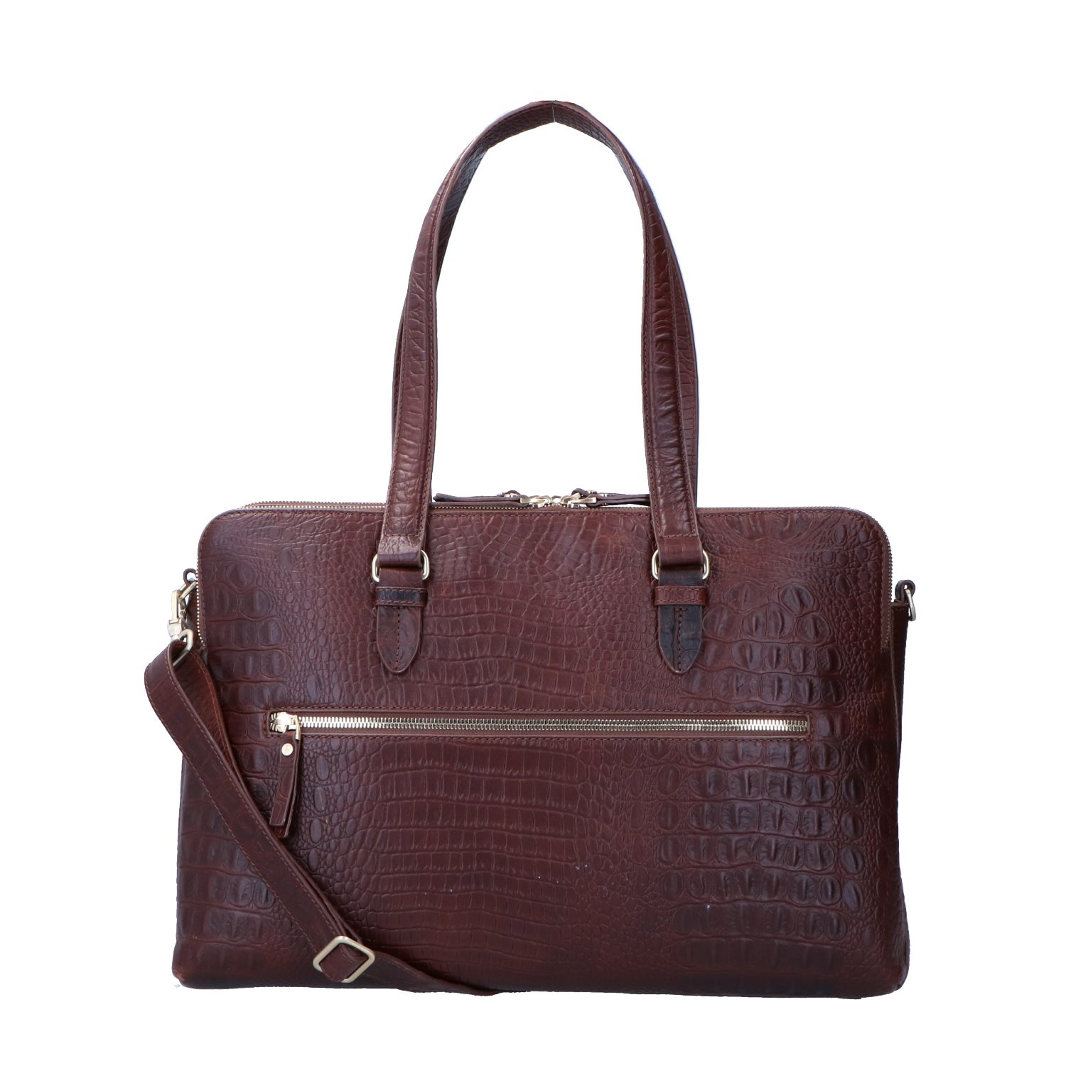 FMME. Charlotte 13.3 Workingbag 3 Pockets Croco brown