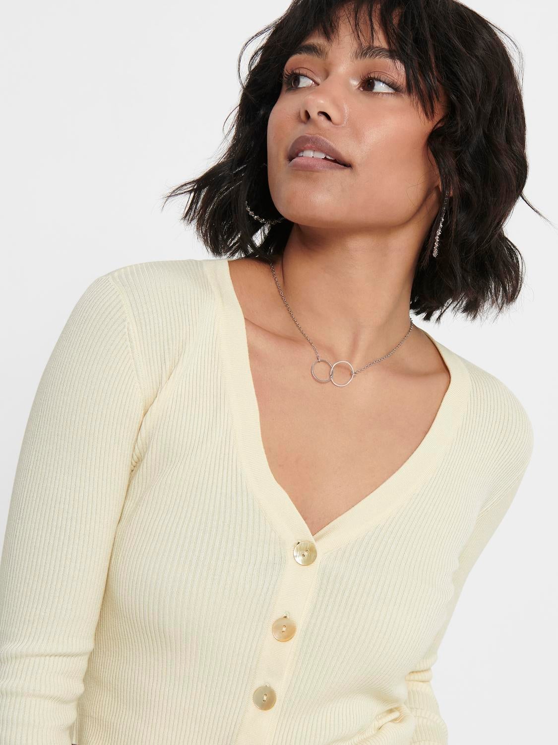 JDYDONNEL Strickjacke Eggnog