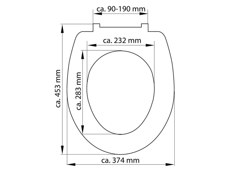 WC zitting duroplast, met soft-close-mechanisme