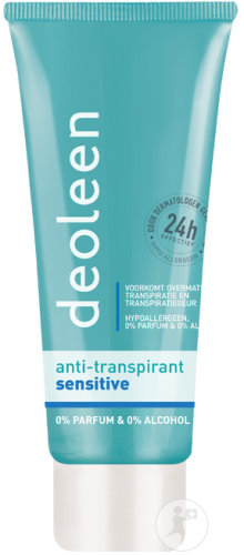Deoleen Sensitive Anti-Transpirant 24h Crème Tube 50ml