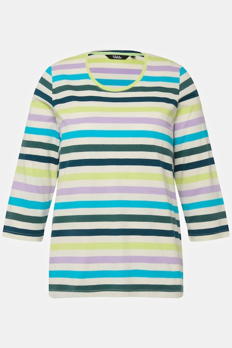 Shirt, Ringel, Classic, Rundhals, 3/4-Arm