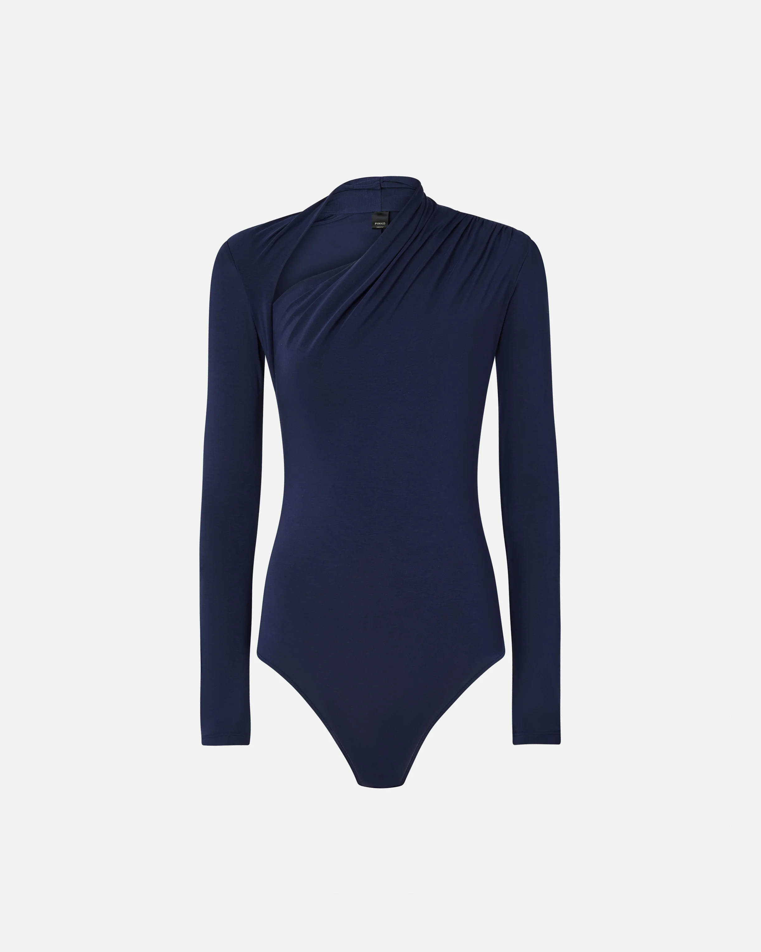 Body à manches longues avec encolure asymétrique | Bleu