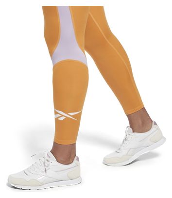 Collant Long Reebok Vector Workout Ready Femme Orange / Blanc