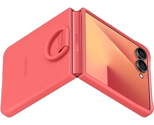 Samsung Galaxy Flip7 Ring Case (Silicone) Red