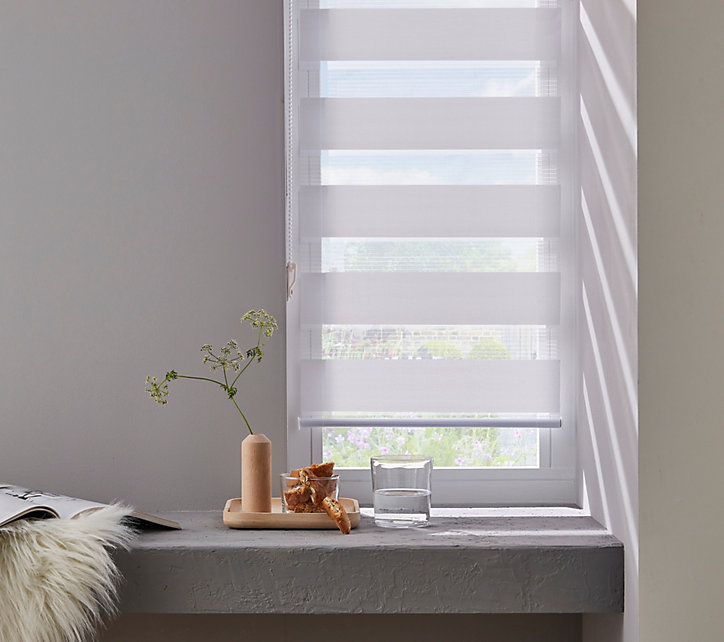 Store enrouleur jour/nuit sans perçage 60 x 120 blanc Madeco