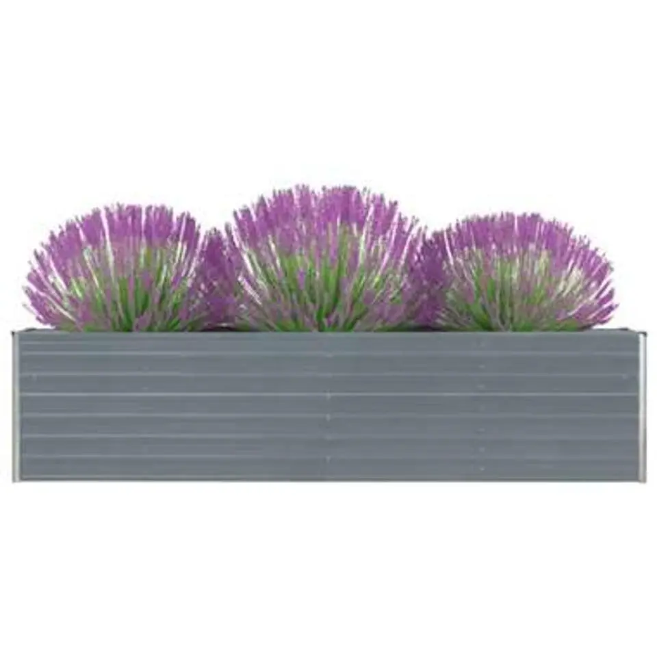 vidaXL - Plantenbak - Grijs - Metaal