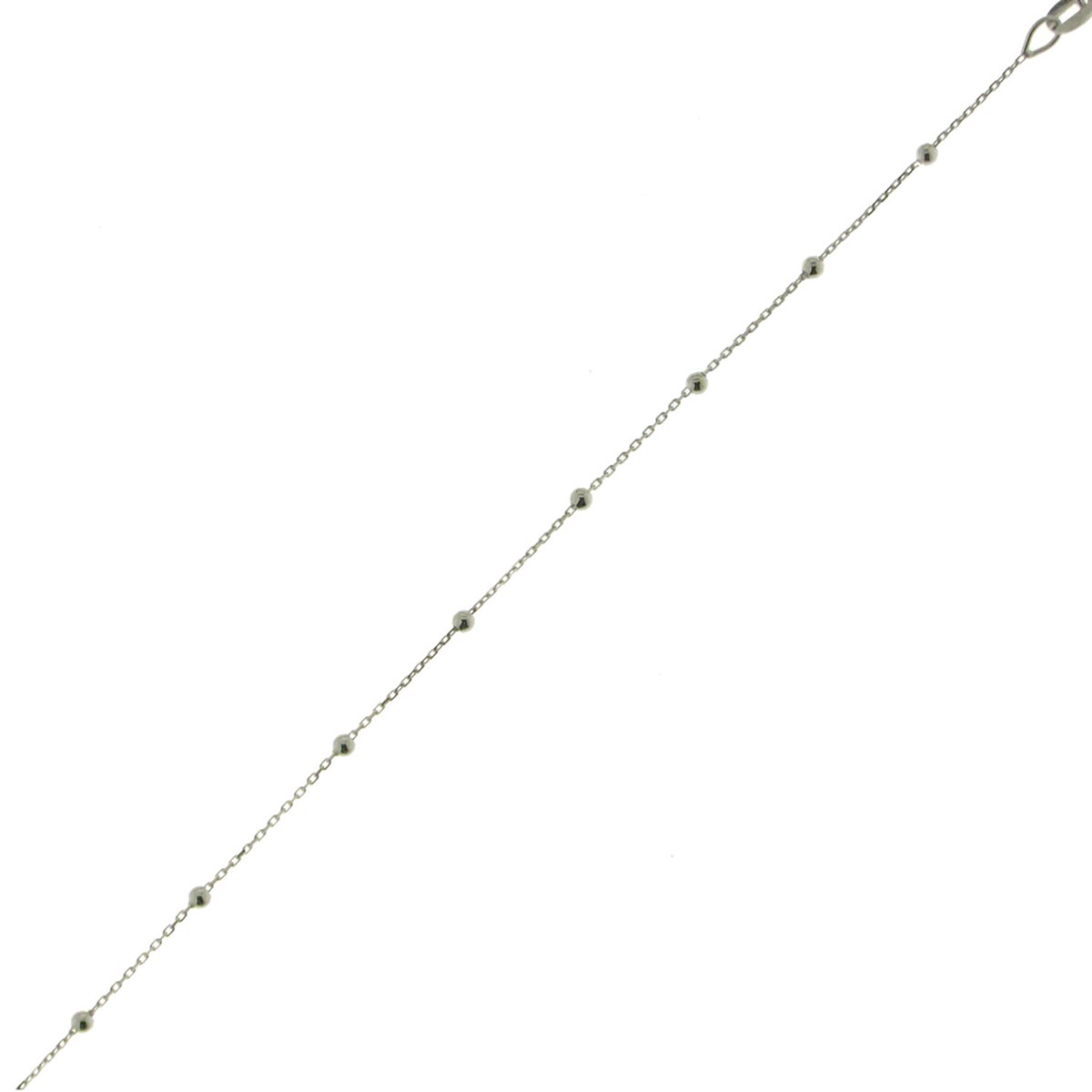 Bracelet Brillaxis chaine/perles or blanc 18 carats