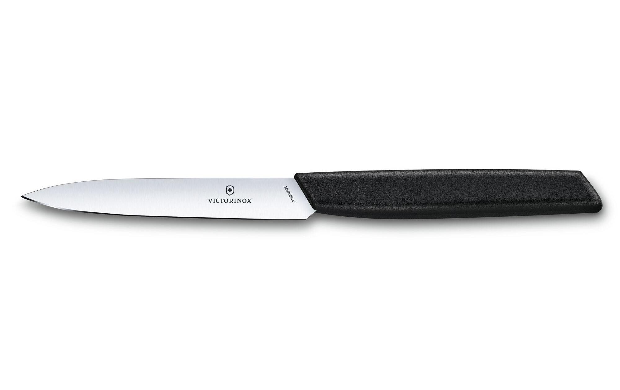 Gemüsemesser Swiss Modern SchwarzGemüsemesser mit spitzer Klinge