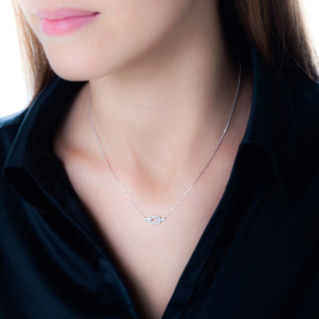 Collier Or Blanc Diamant