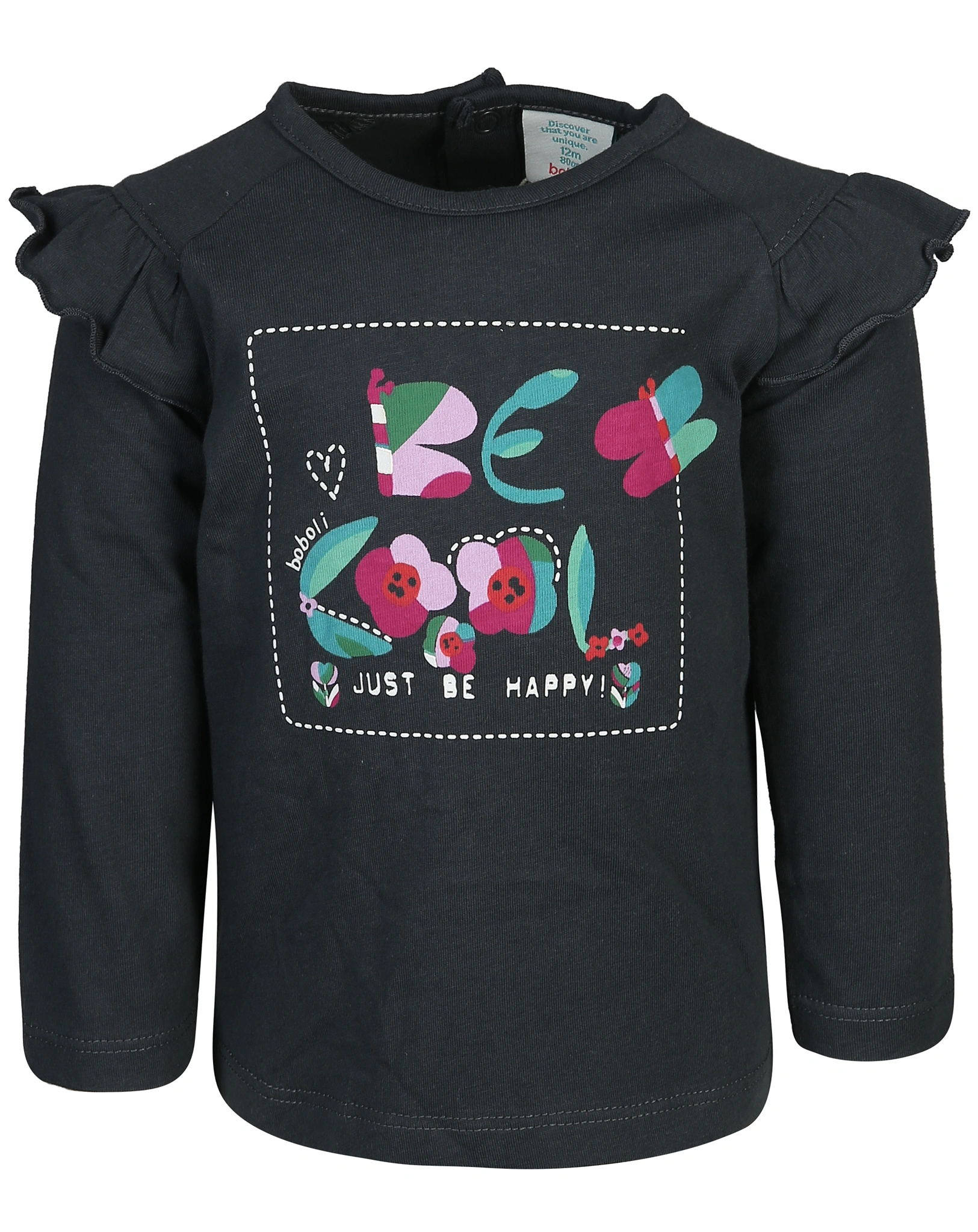 Langarmshirt TULIPS in anthrazit