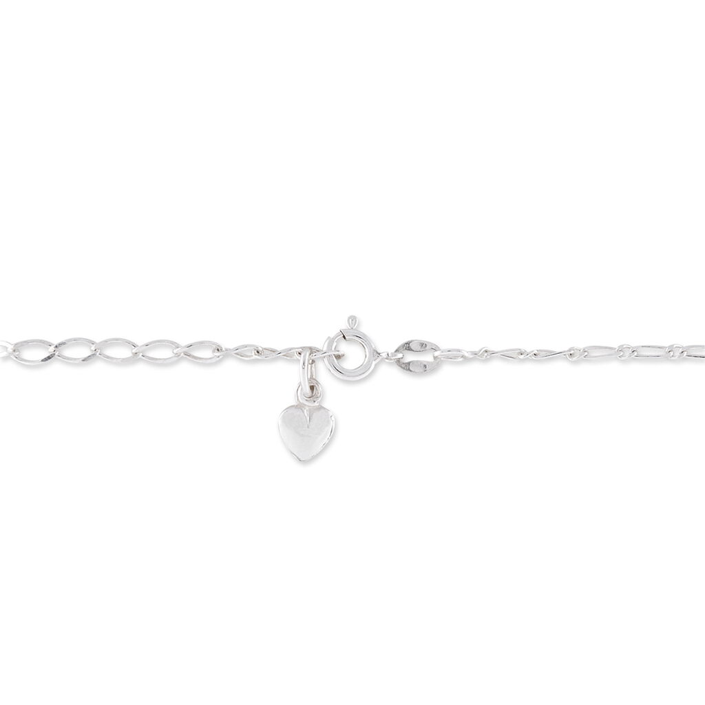 Chaîne De Cheville Laurelyn Maille Alternee 1/1 Argent Blanc