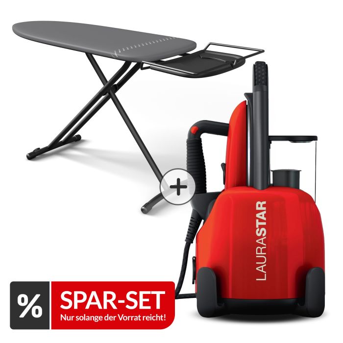 Laurastar Bügelstation Lift Original Red & Bügeltisch Plusboard