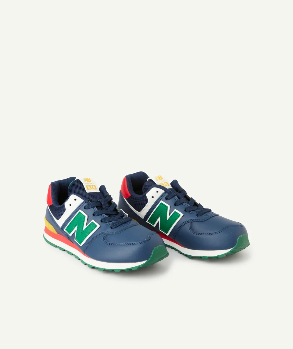 NEW BALANCEBASKETS 574 GARÇON BLEU MARINE VERT ET ROUGE