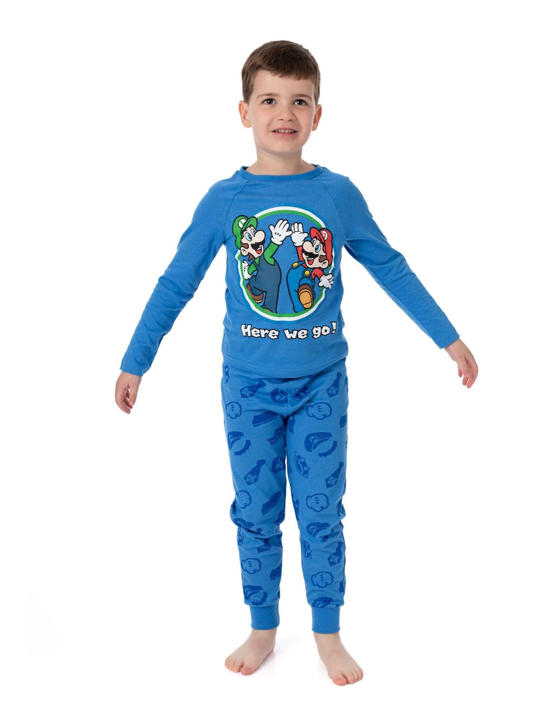 Blauw Super Mario - Vanilla Underground pyjama met lange pijpen