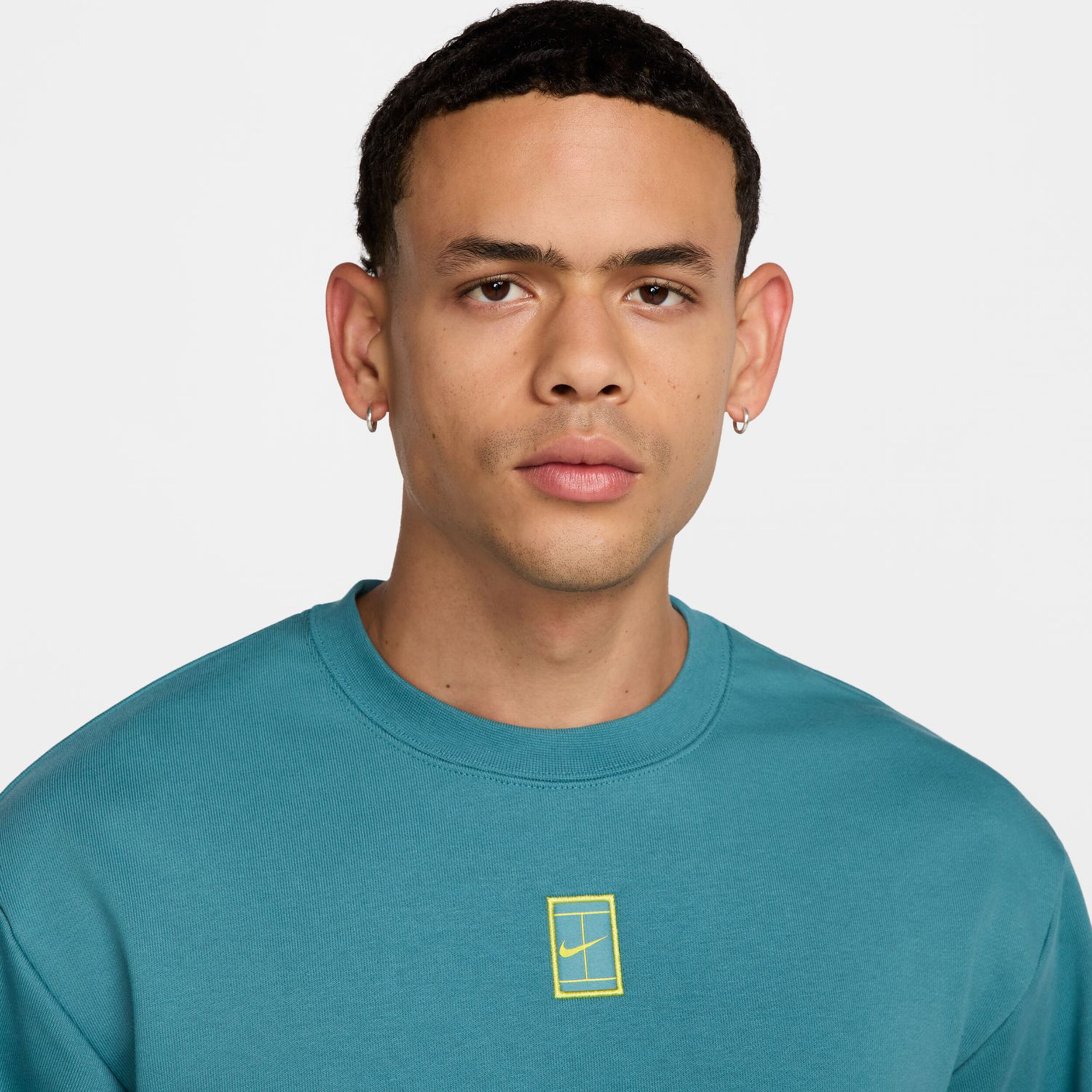 Nike Court Dri-Fit Fleece Heritage Sweat-shirt Hommes - Bleu Petrol