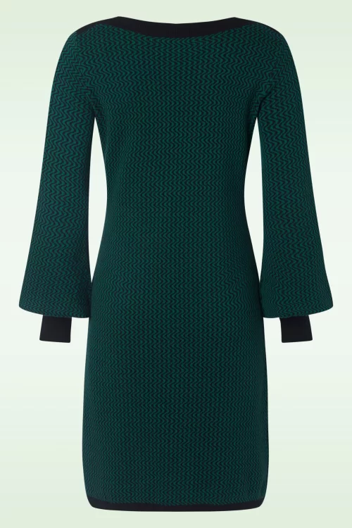 King Louie Audrey Teddy jurk in antiek groen
