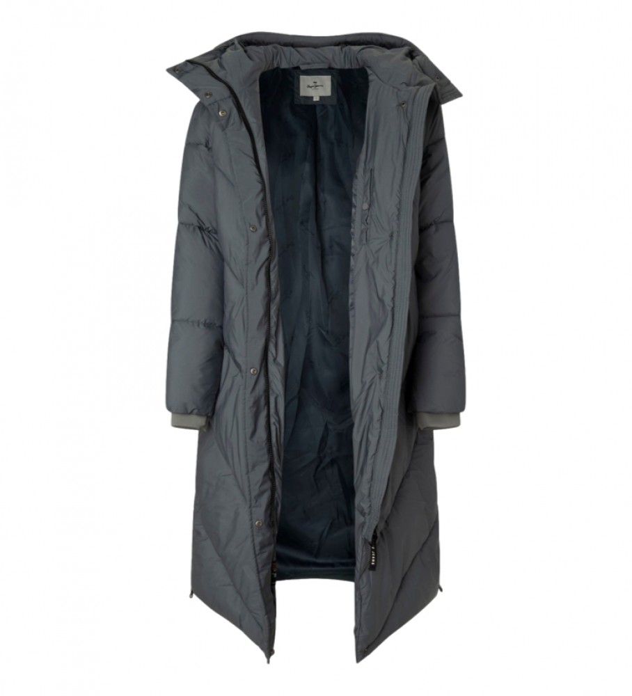 Jaqueta acolchoada de plumas Pepe Jeans Mia, cinza