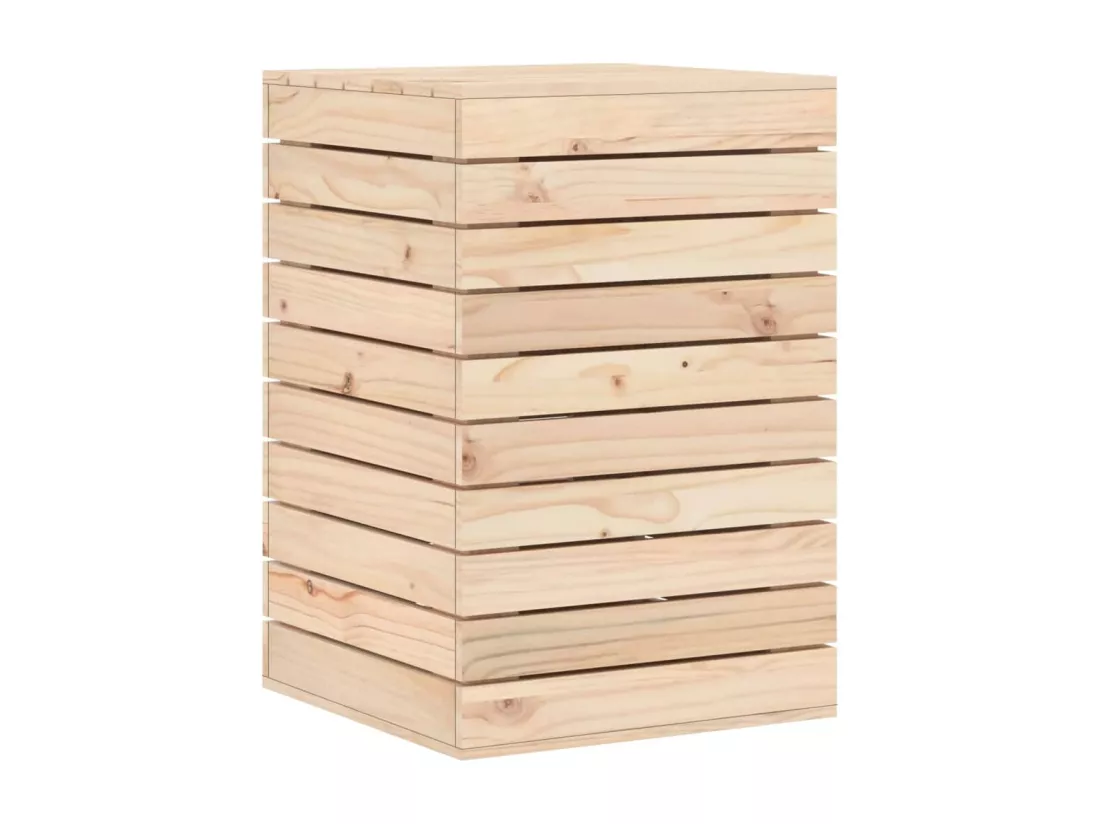 Panier à linge 44x44x66 bois massif de pin