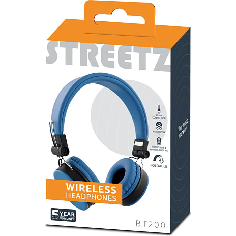STREETZ BT200 trådløse on-ear høretelefoner - blå