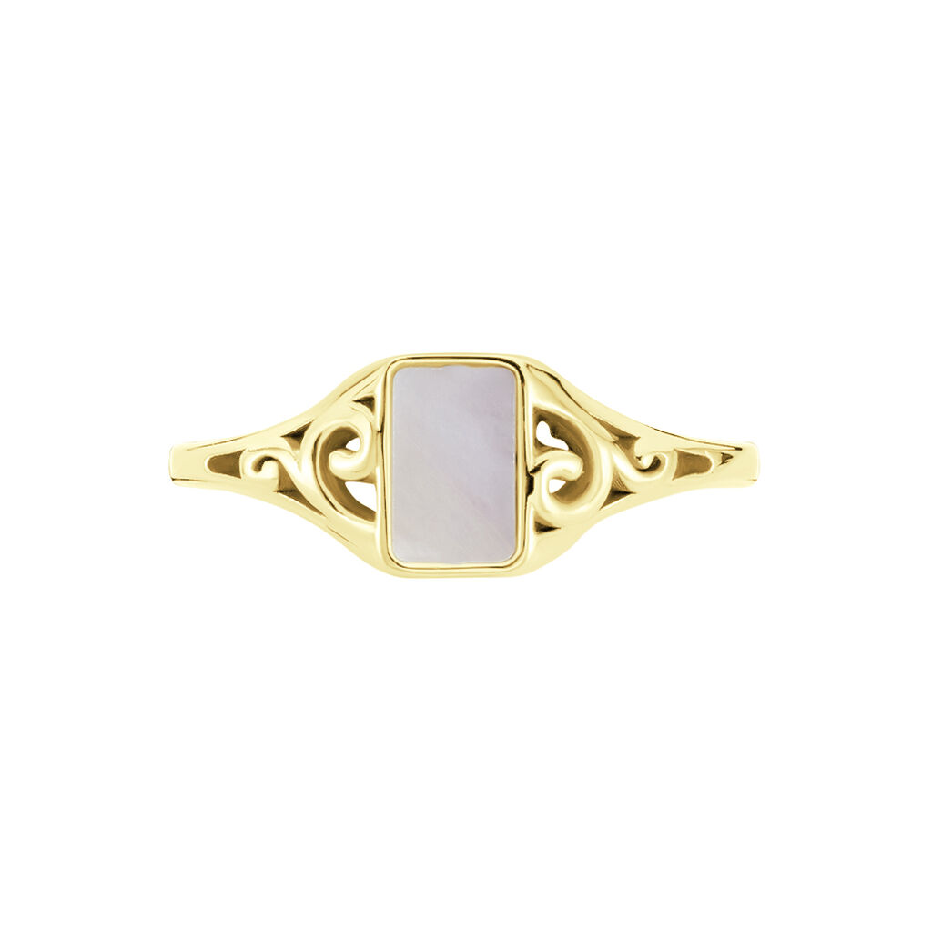 Chevalière Argent Dore Reine