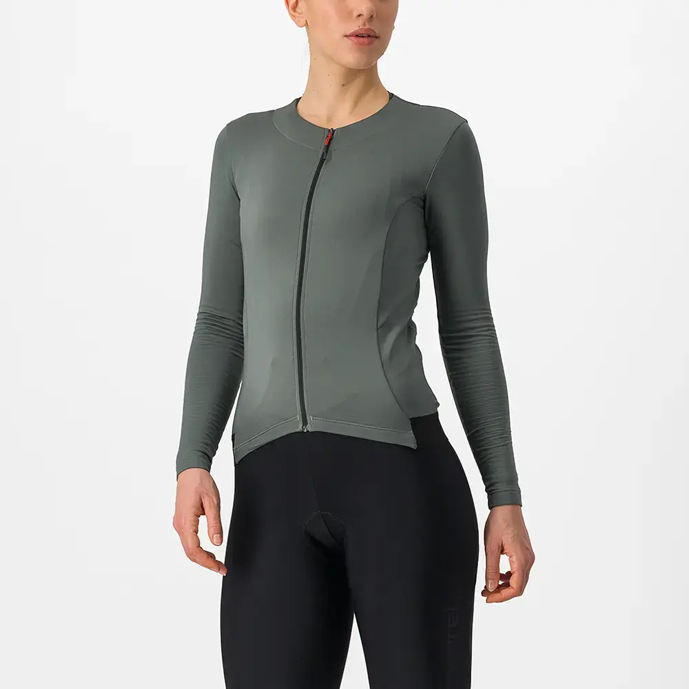 Castelli Fly Fietsshirt Lange Mouwen Grijs Dames
