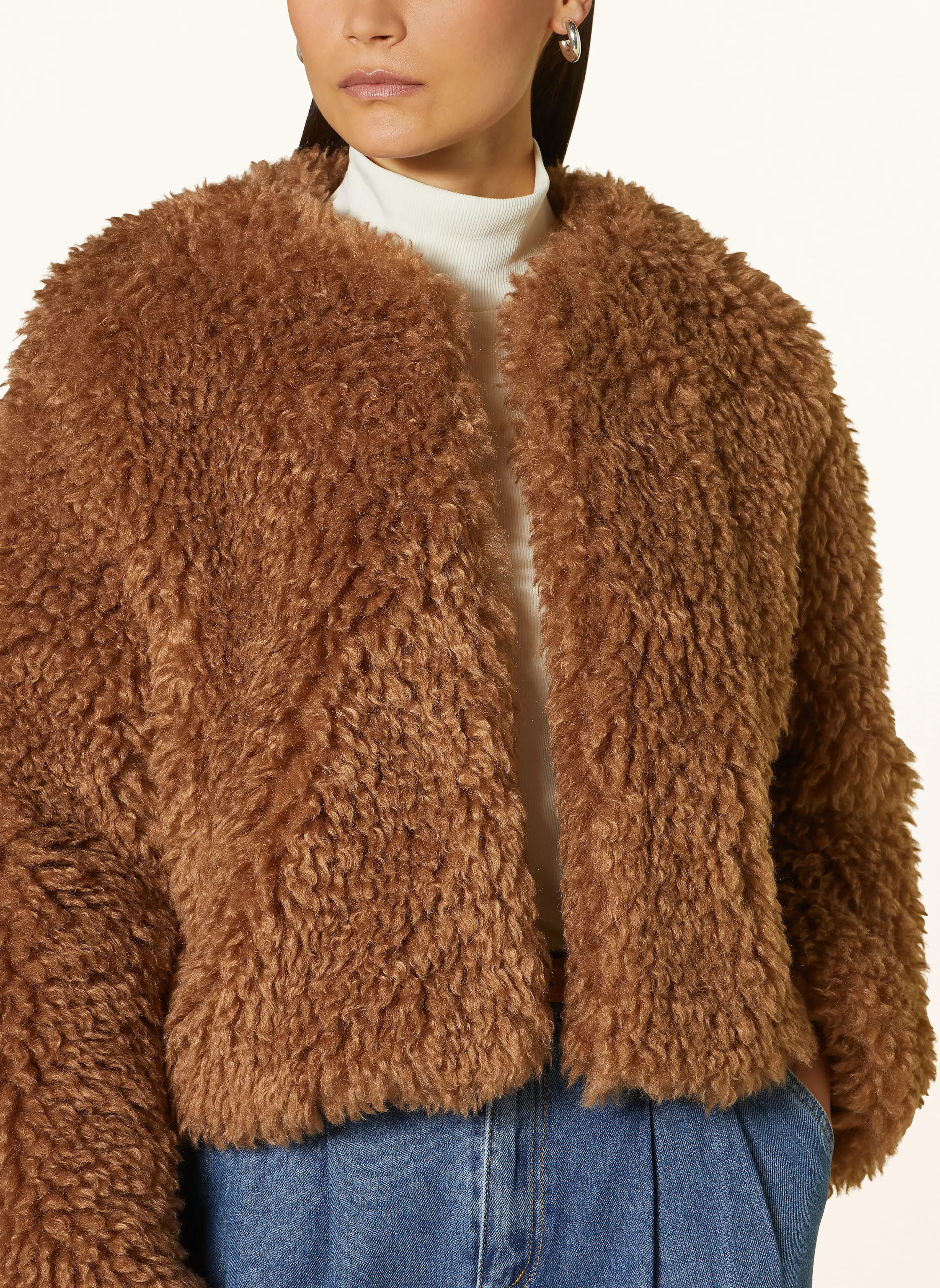 Rich & Royal Cropped-Jacke aus Kunstfell