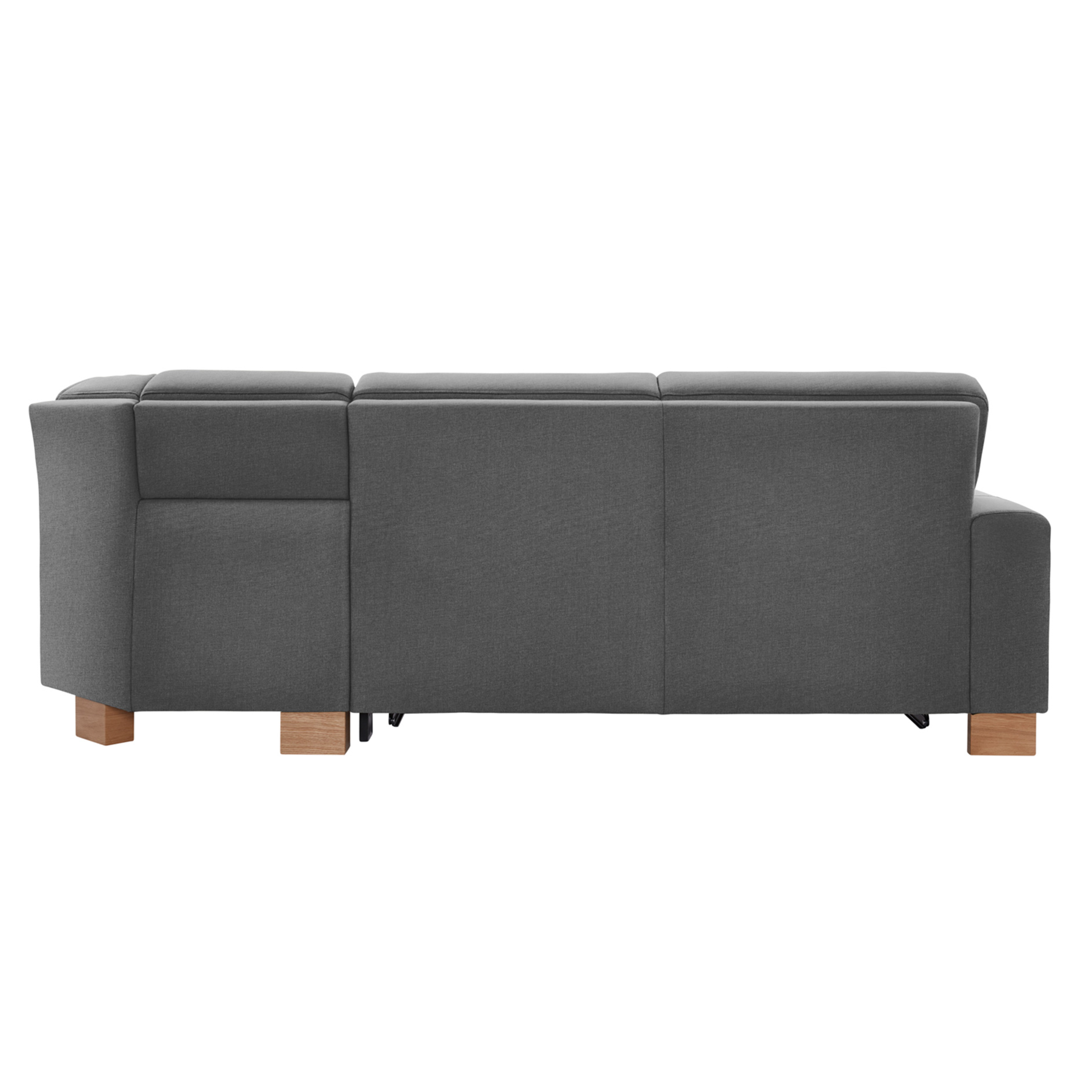 polsterpower Ecksofa - Miro grau - Basismodell - Ottomane rechts