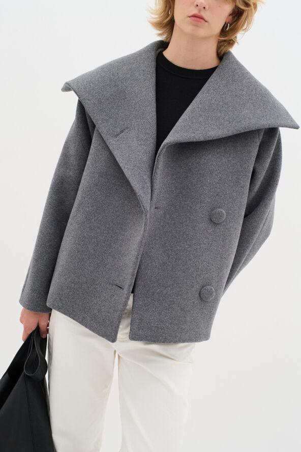 InWear PerryIW Short Coat Granite melange
