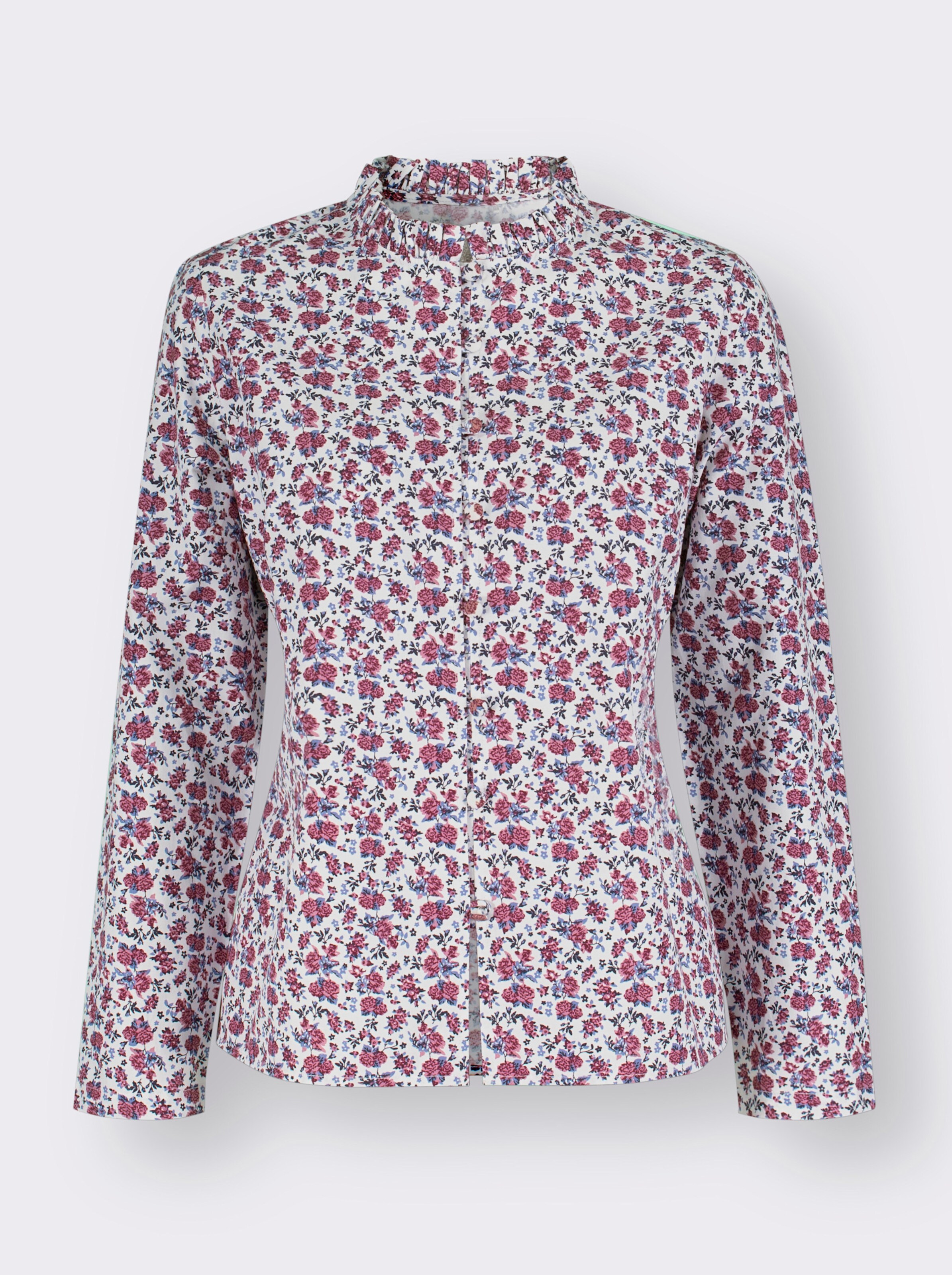Langarm-Bluse mit Blümchen-Druck