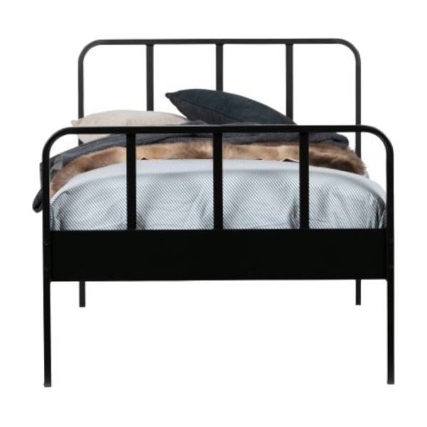 Woood Mees Bed Metaal Zwart 90 x 200 Cm